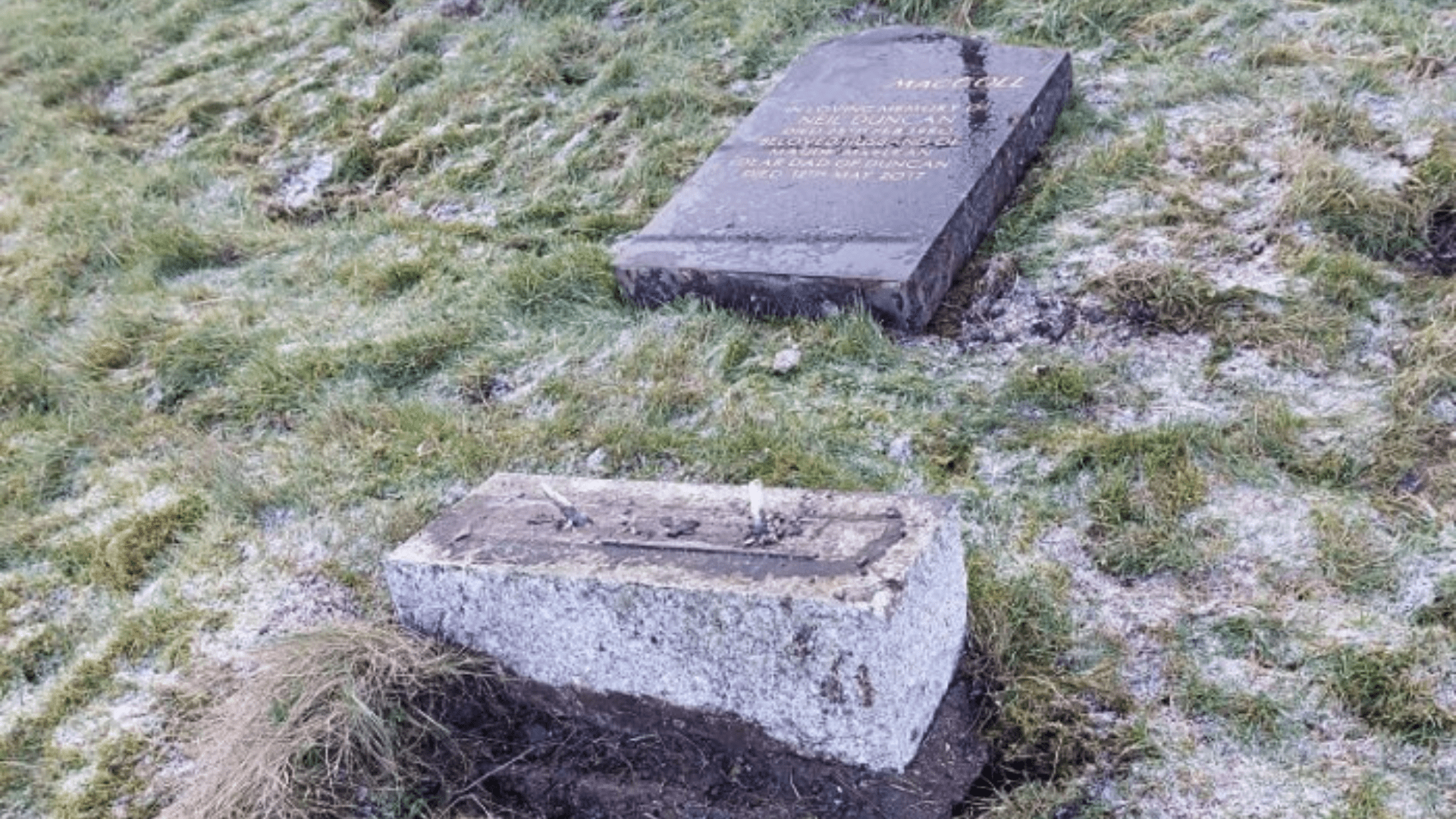 'Hit-and-run' driver smashes through cemetery damaging headstones as manhunt launched