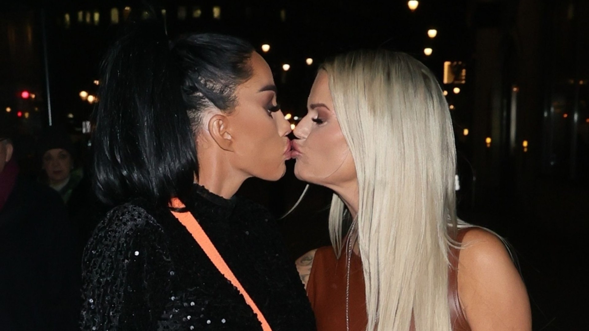 Katie Price and Kerry Katona share kiss as they enjoy wild night out for Geordie Shore series launch