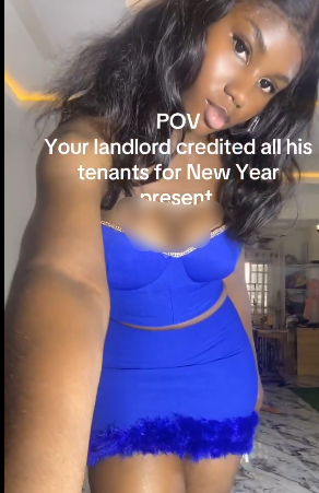 Lady overjoyed as landlord does giveaway for tenants on their WhatsApp group