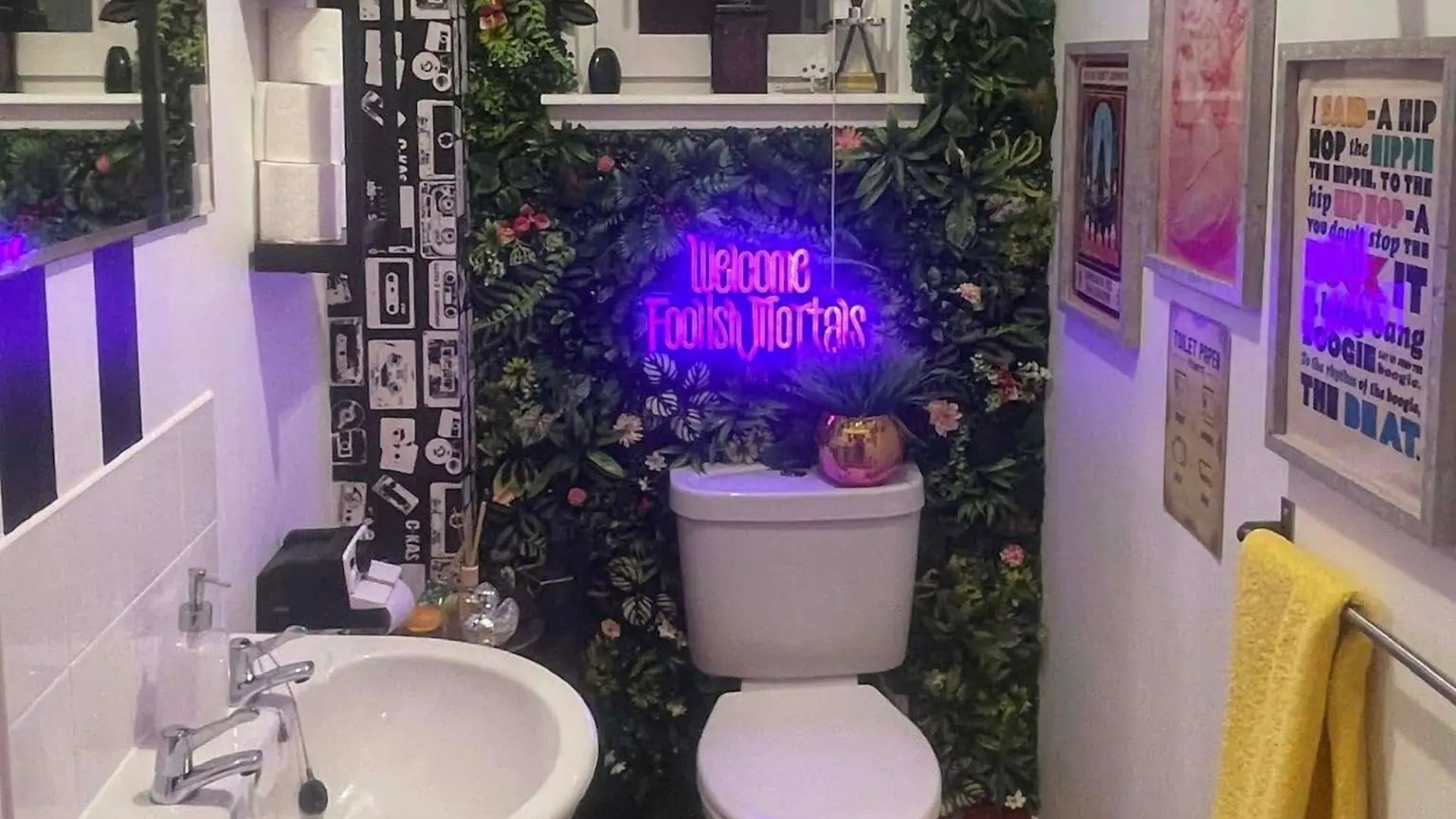 I transformed my housing association loo & let my wacky creativity explode - it's not to everyone's taste but I love it