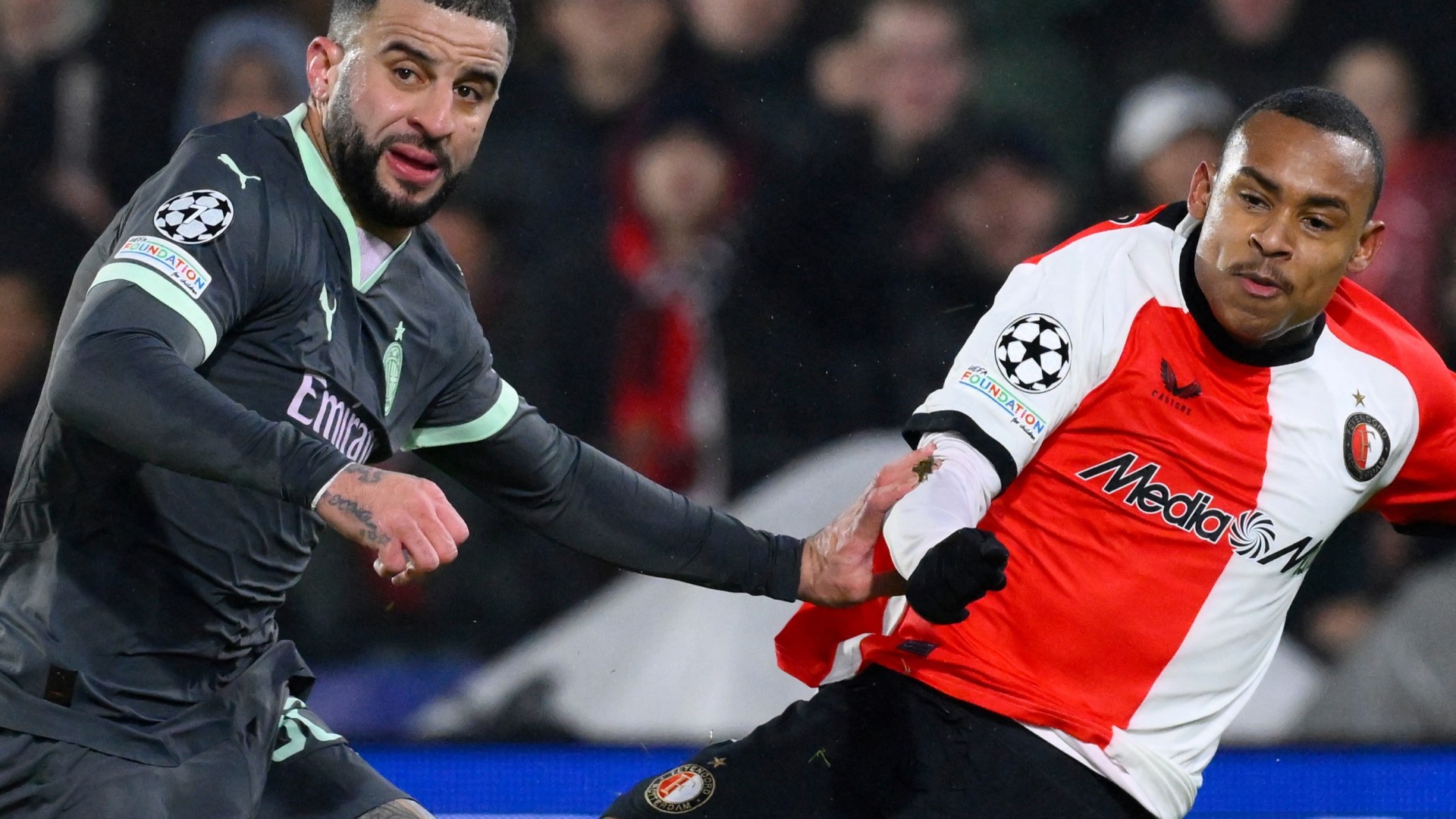 Feyenoord's Igor Paixao at centre of Premier League transfer race after running Kyle Walker ragged in Champions League